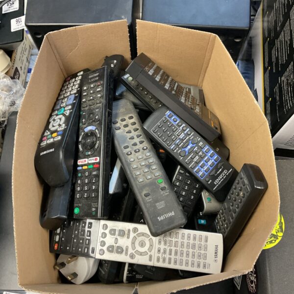 Mixed lot of TV remotes including Sony and Marantz models.