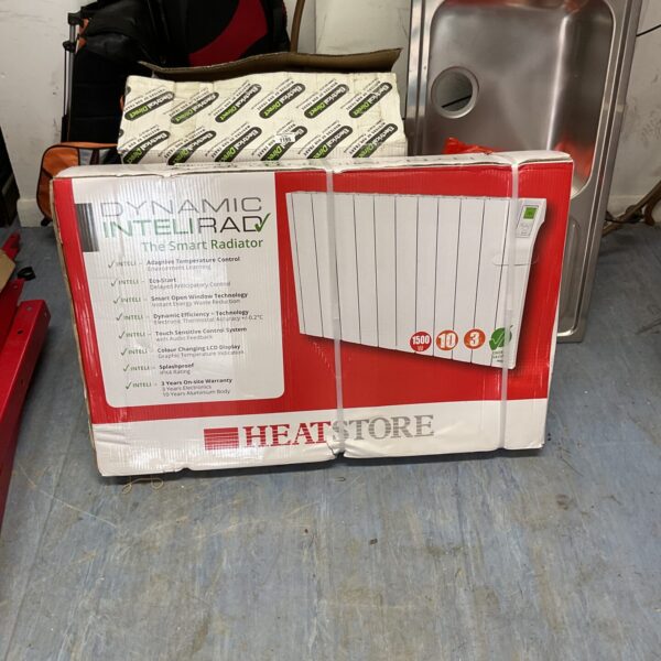 Dynamic Interlirad Heatstore smart radiator in original packaging.