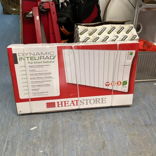 Dynamic Intelirad Heatstore 2000w smart radiator in box.