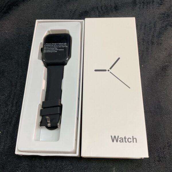 Unused black fitness wristwatch with digital display.