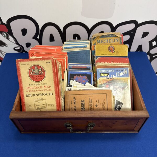 Vintage map collection featuring Ordnance Survey and Bartholomew’s maps.
