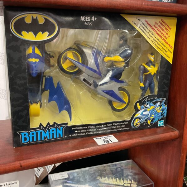 Vintage Batman Batcycle playset, model 6392, DC Comics collectible toy.