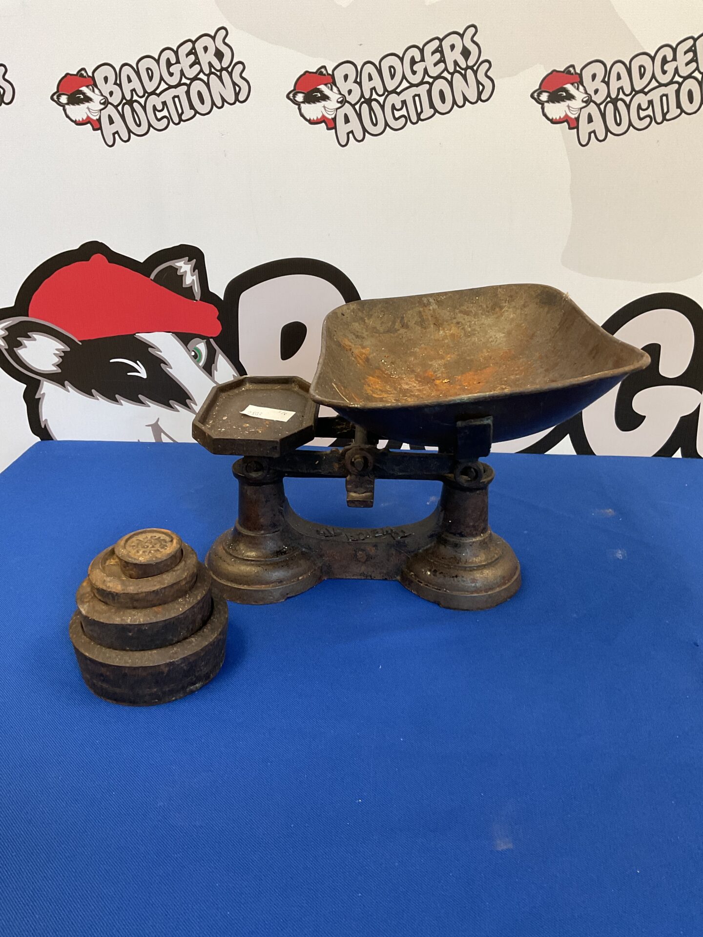 055 Antique set of william cross scales with weights