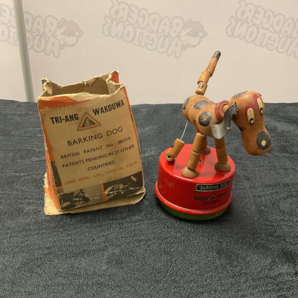 Vintage Triang Barking Dog toy with original box.