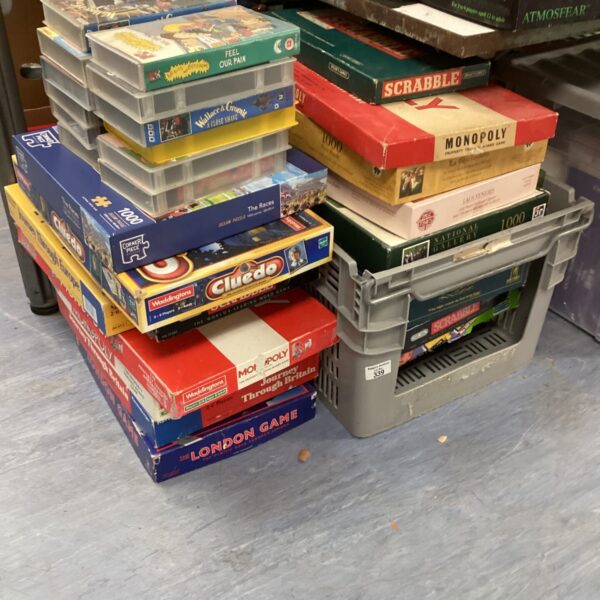 Large lot of vintage and family board games for collectors.
