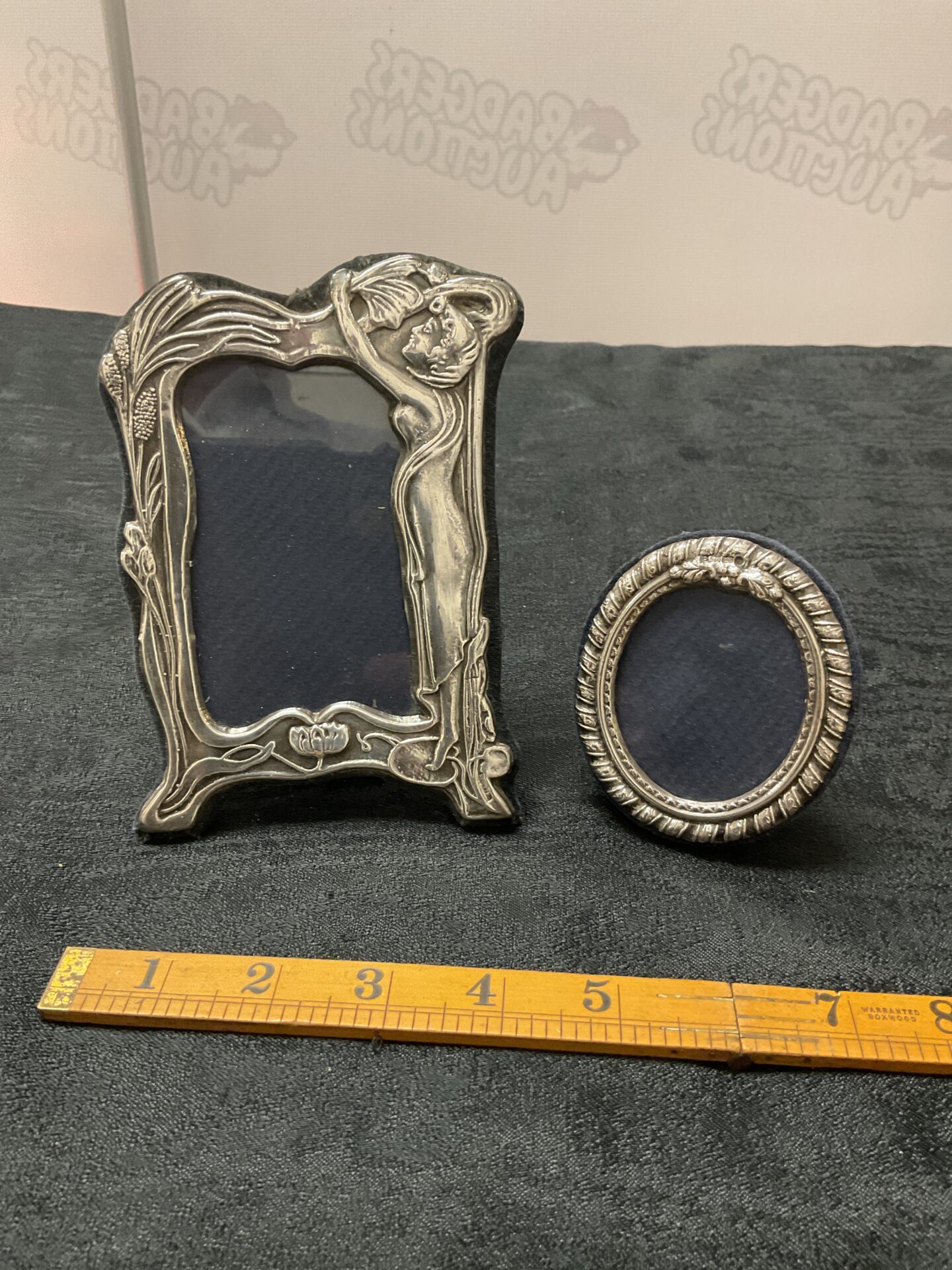 874 Two silver art nouveau picture frames