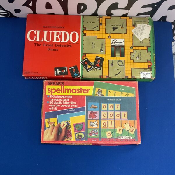 Vintage Cluedo board game with the game board visible.