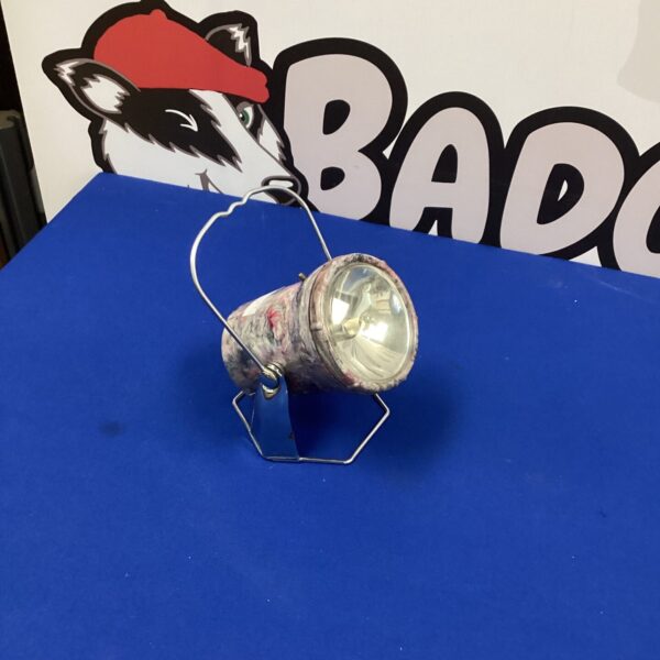 Vintage flash lamp with a distinctive marble effect finish.