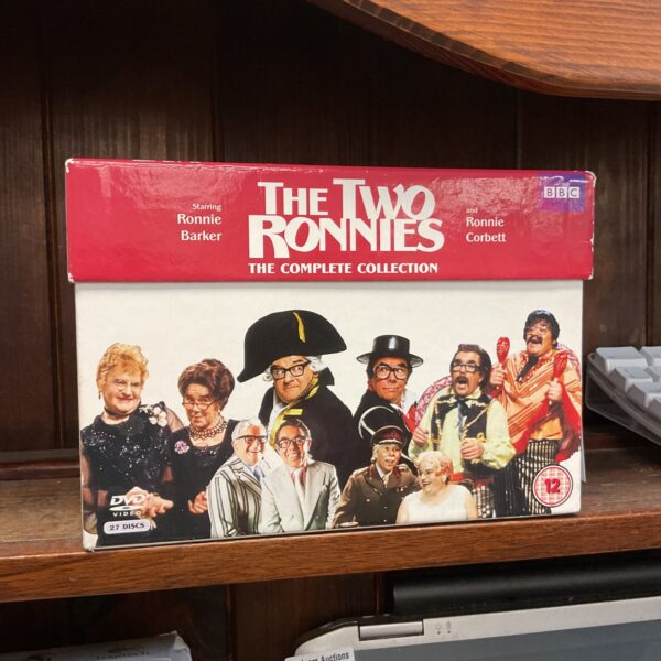 Front view of The Two Ronnies DVD boxset, a vintage comedy collection.