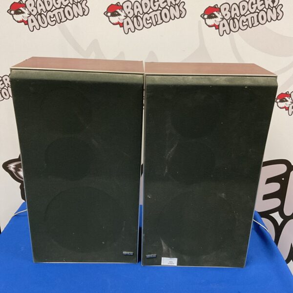 Vintage Bang & Olufsen Beovox S30 speakers, a classic Danish audio pair.