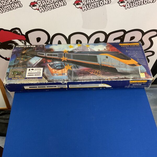 Vintage Hornby Eurostar train set in original packaging.