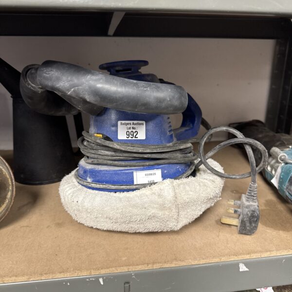 Front view of a used Halfords car polisher.