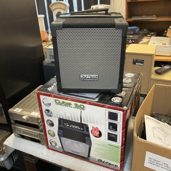 Dj Tech Cube 50 guitar amplifier, vintage music equipment.