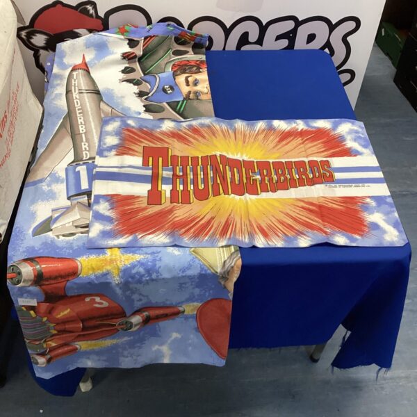 Vintage Thunderbirds duvet set featuring colourful imagery from the classic TV show.
