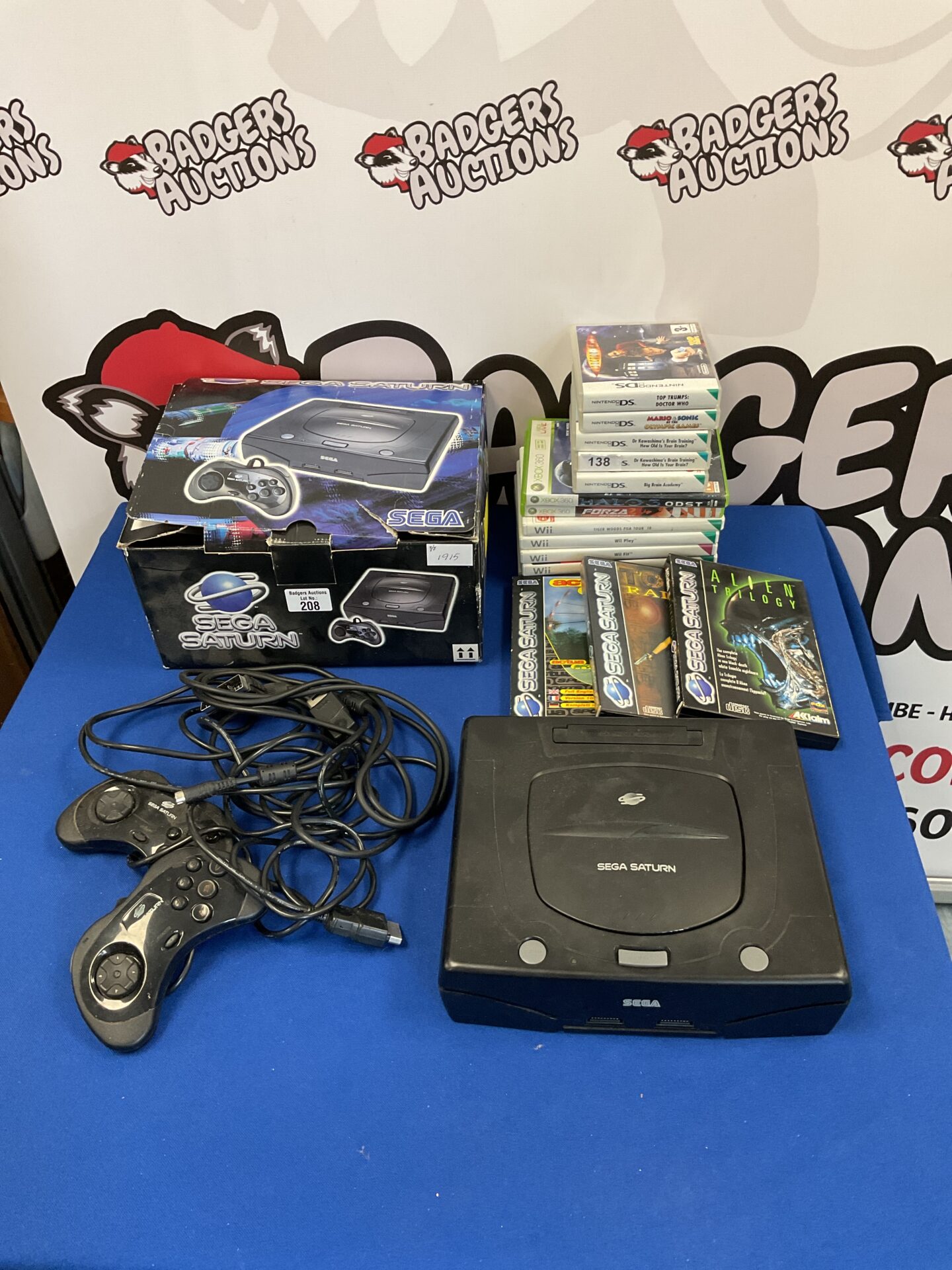 208 Sega Saturn console boxed with controllers & games