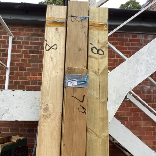 Mixed length timber bundles for construction and DIY projects.