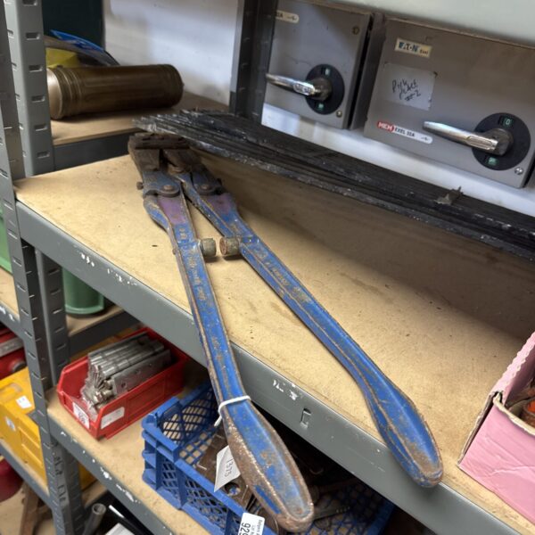 Vintage Record bolt cutters for cutting metal rods and bolts.