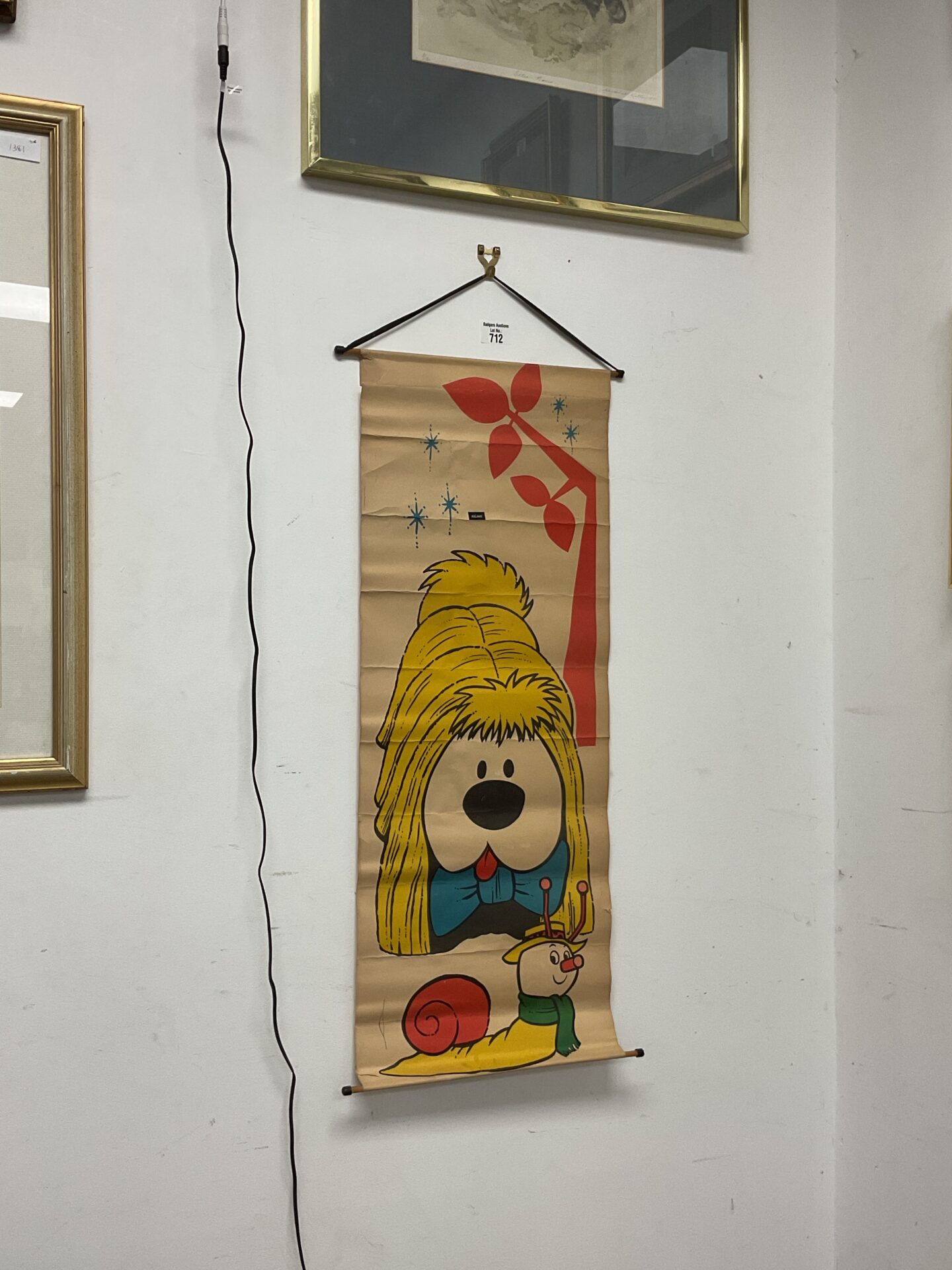 712 Vintage 1973 original magic roundabout dougal & brian wall hanging
