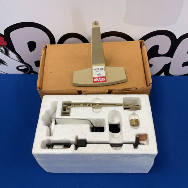 Vintage Ohaus Practogram balance scales in original box.