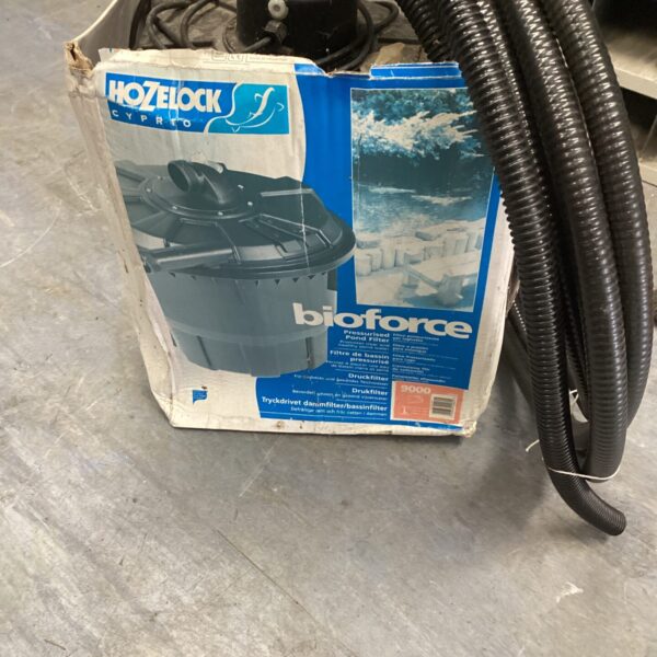 Used Hozelock Bioforce pond filter for garden pond water filtration.