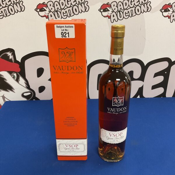 Sealed bottle of Vaudon vsop cognac fins bois