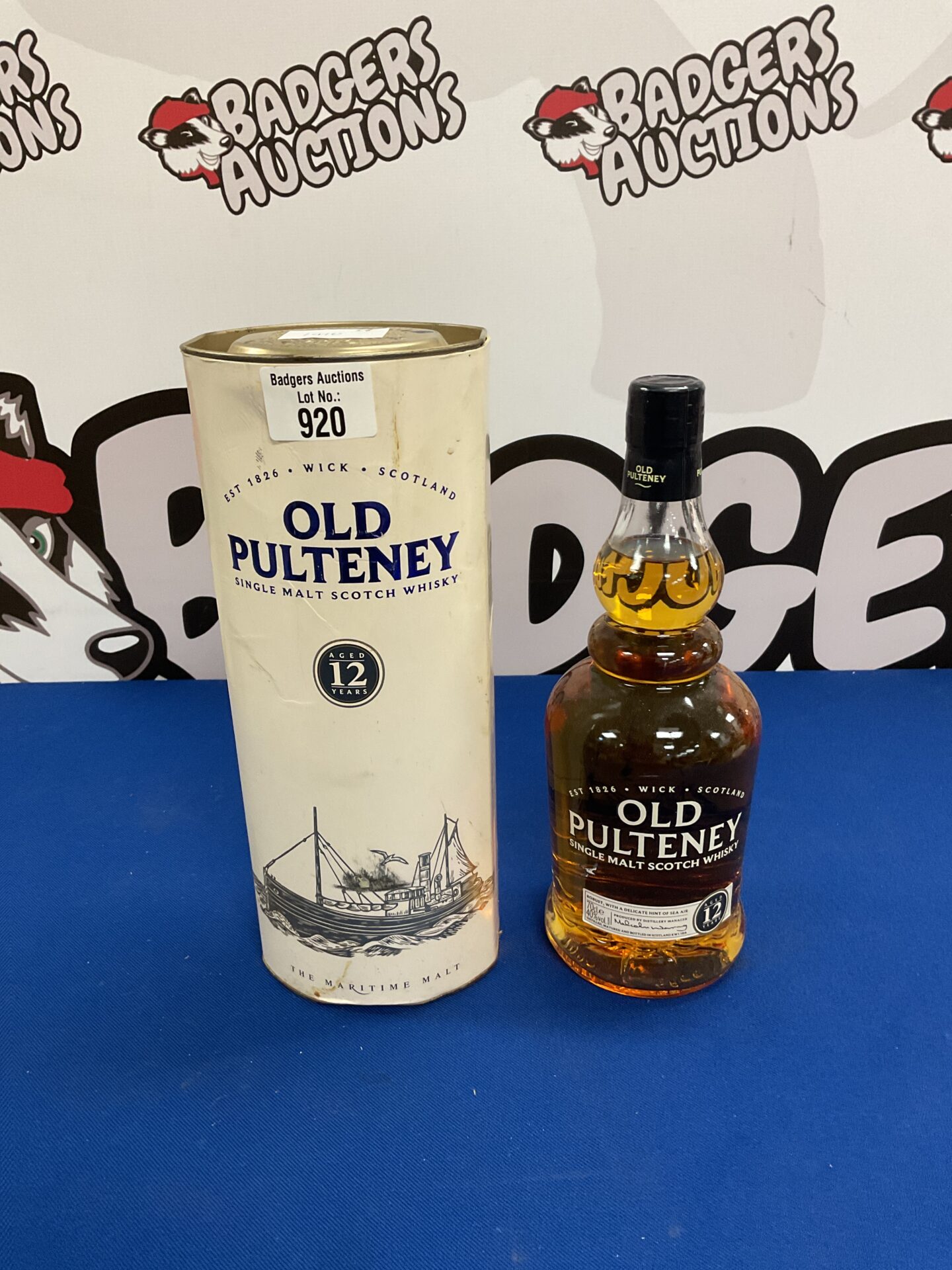 920 Sealed bottle of Old pulteney scotch whisky