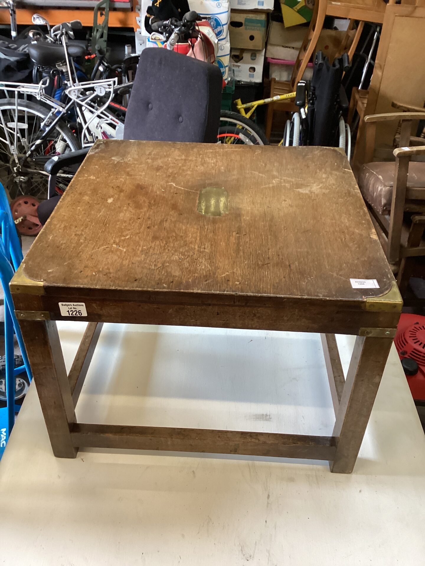 1226 Vintage Mahogany coffee Table with Brass Fittings