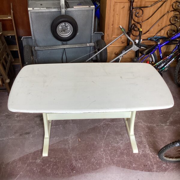 Painted Ercol dining table in a shabby chic style.