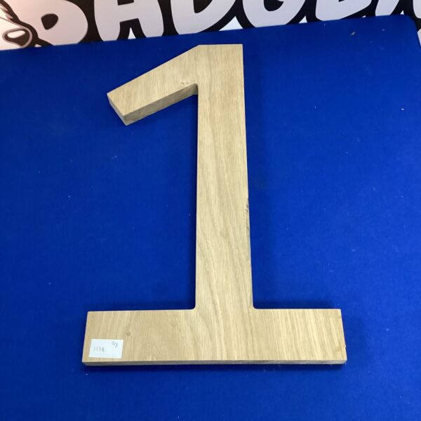 Vintage wooden number one for home decoration.