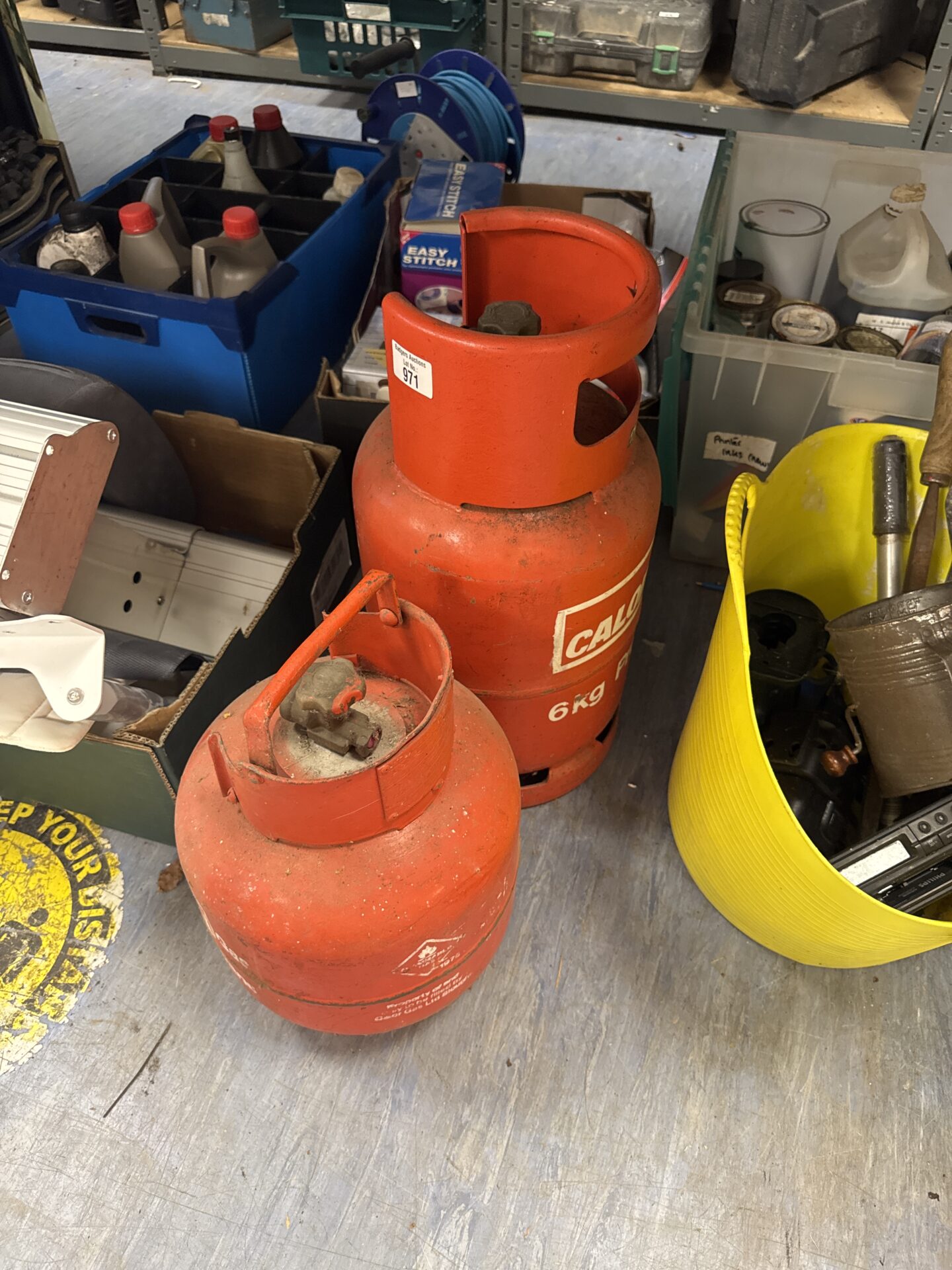 971 Two patio gas bottles unknown contents