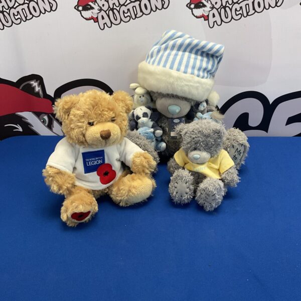 Group of three Me to You teddy bears, including a Royal British Legion bear.