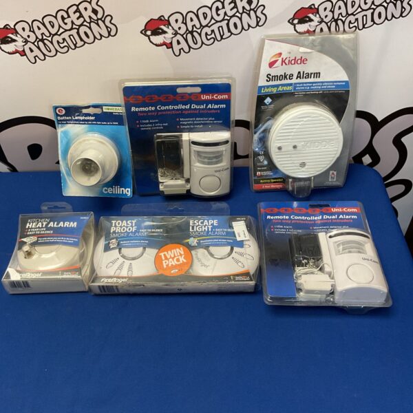 Box of Fireangel fire alarms and smoke detectors for home safety.