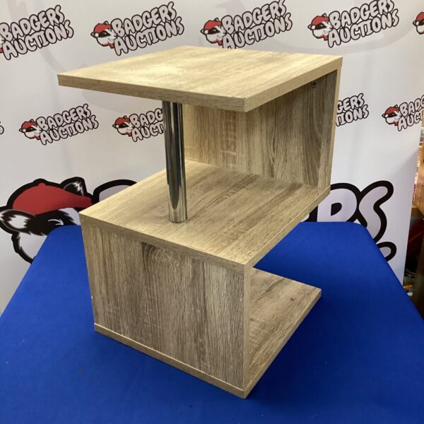 Modern wood-effect side table for living room or bedroom.