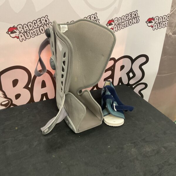 Pair of used foot braces for ankle and foot support.