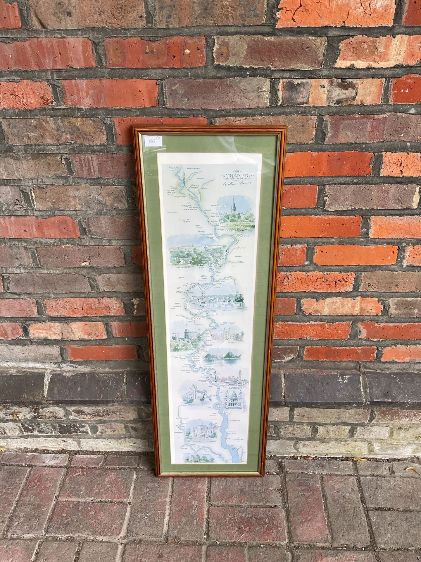 634 William thomas print of the river thames from the source to the sea