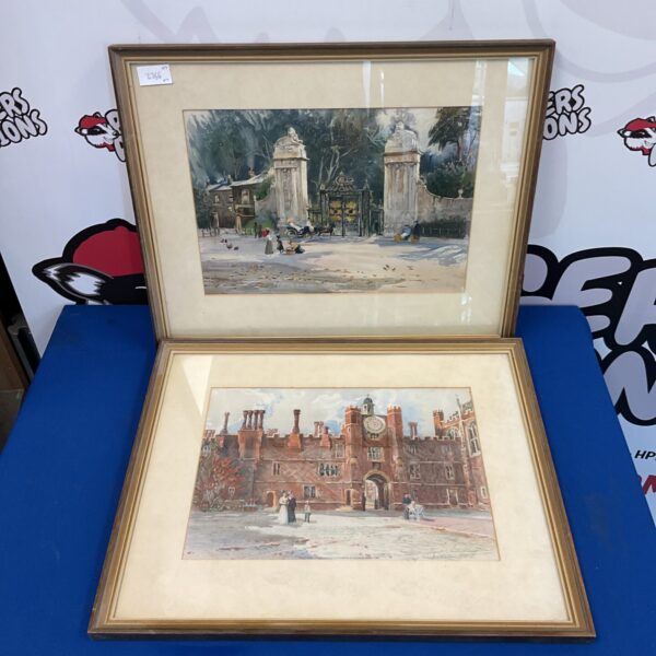 Vintage 1899 CJ Lauder print of Oxford University scene.