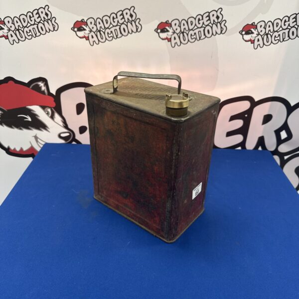 Vintage Valor fuel can with brass cap, collectible petroliana.