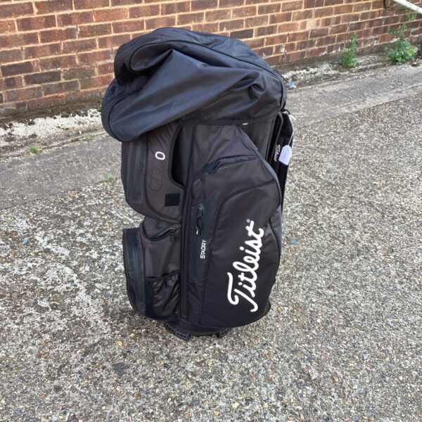 Titleist lightweight golf tour bag for carrying clubs.