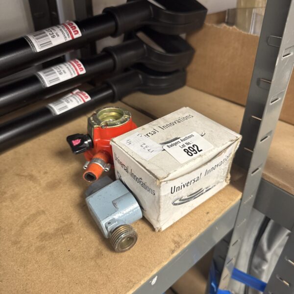 Used Universal Innovations gas bottle regulator for propane or butane.
