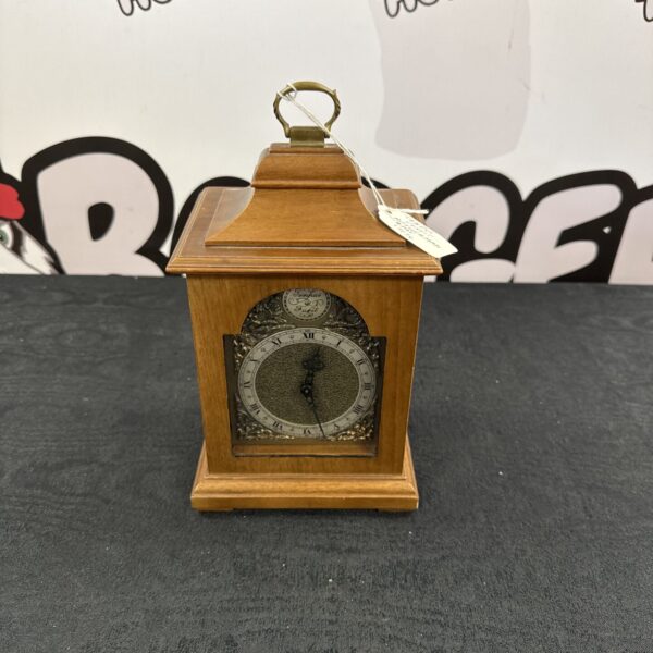 Vintage Tempus Fugit mantel clock from the 1930s with white dial.