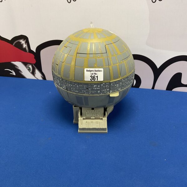 Vintage Star Wars Death Star playset with auction sticker.