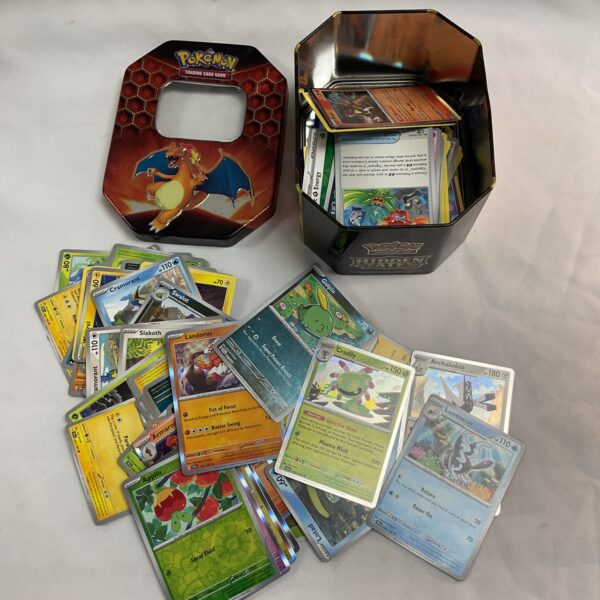 Vintage Pokémon Trading Card Game collection with colourful cards.
