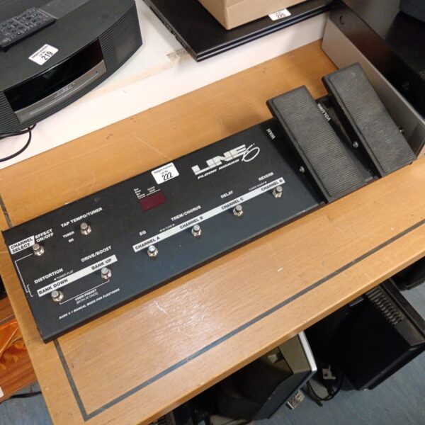 Used Line 6 floor board guitar pedal for effects control.
