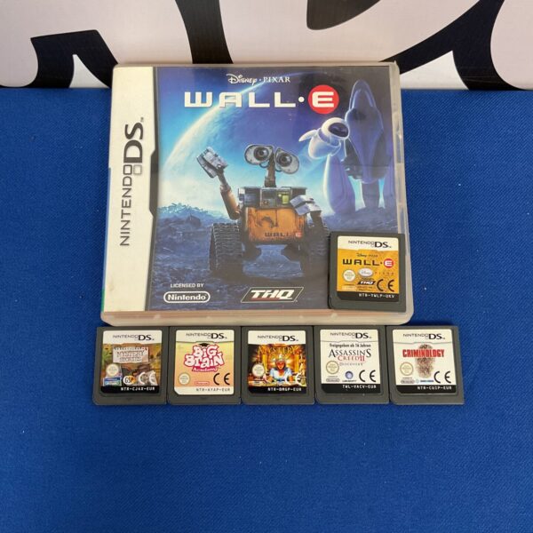 Nintendo DS games Wall-E and Criminology, handheld video game collection.