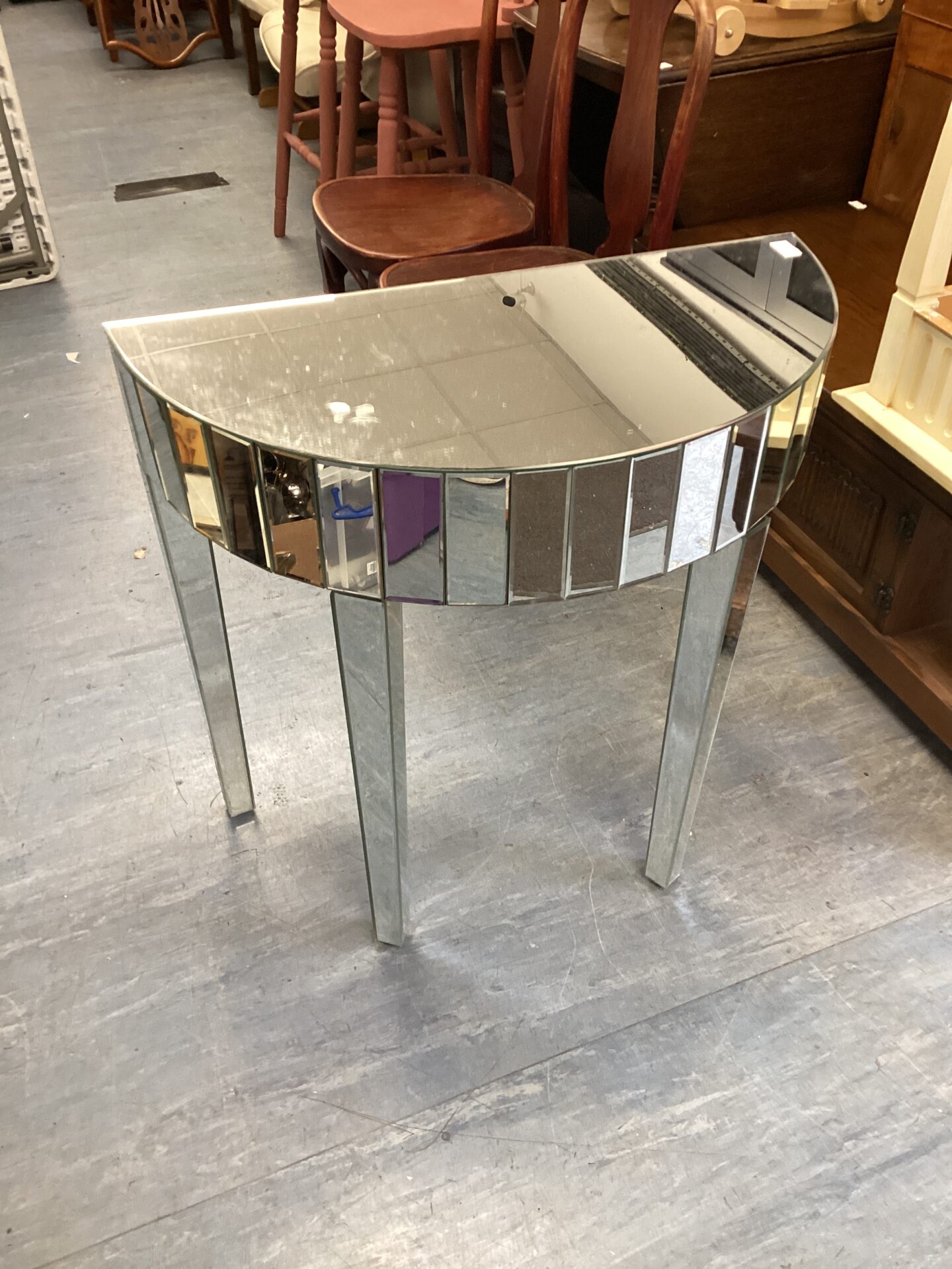 593 Mirror planel demi hall table