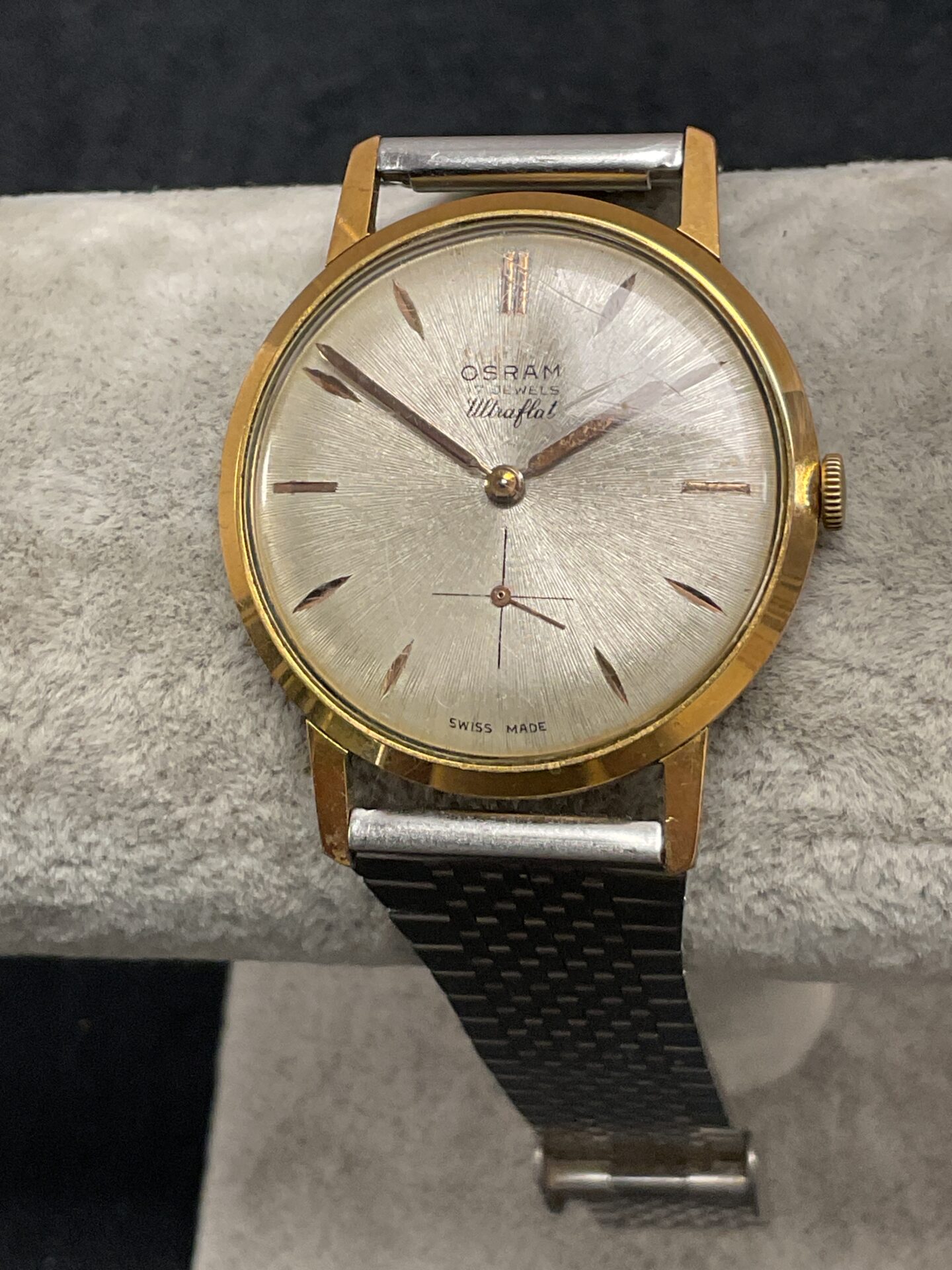 795 osram ultraflat mechanical movement gents wristwatch working