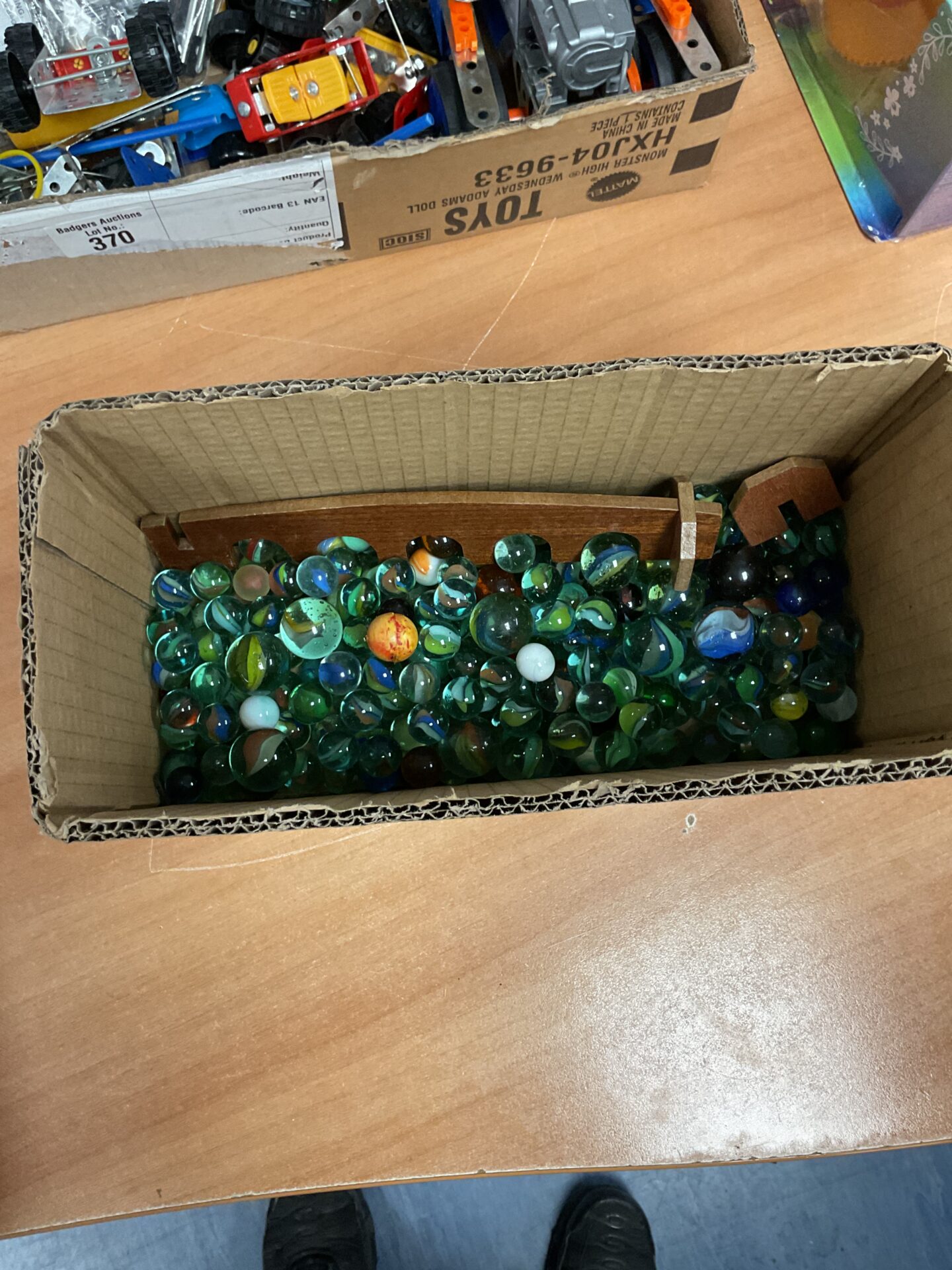 368 Box of mixed marbles