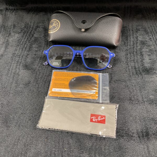 Front view of Ray Ban prescription sunglasses with original lenses.