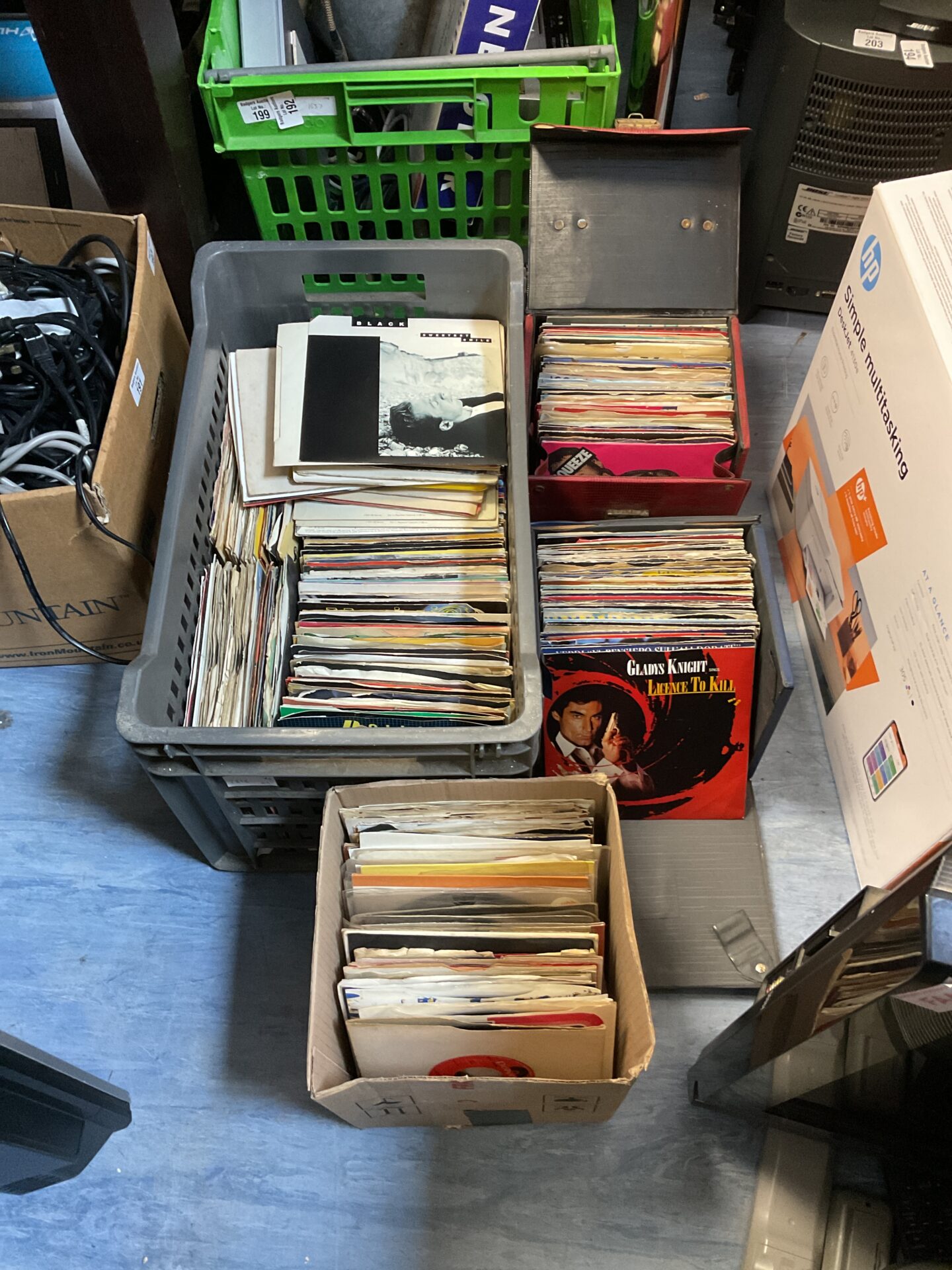 190 Large collection of 7” single vinyl records