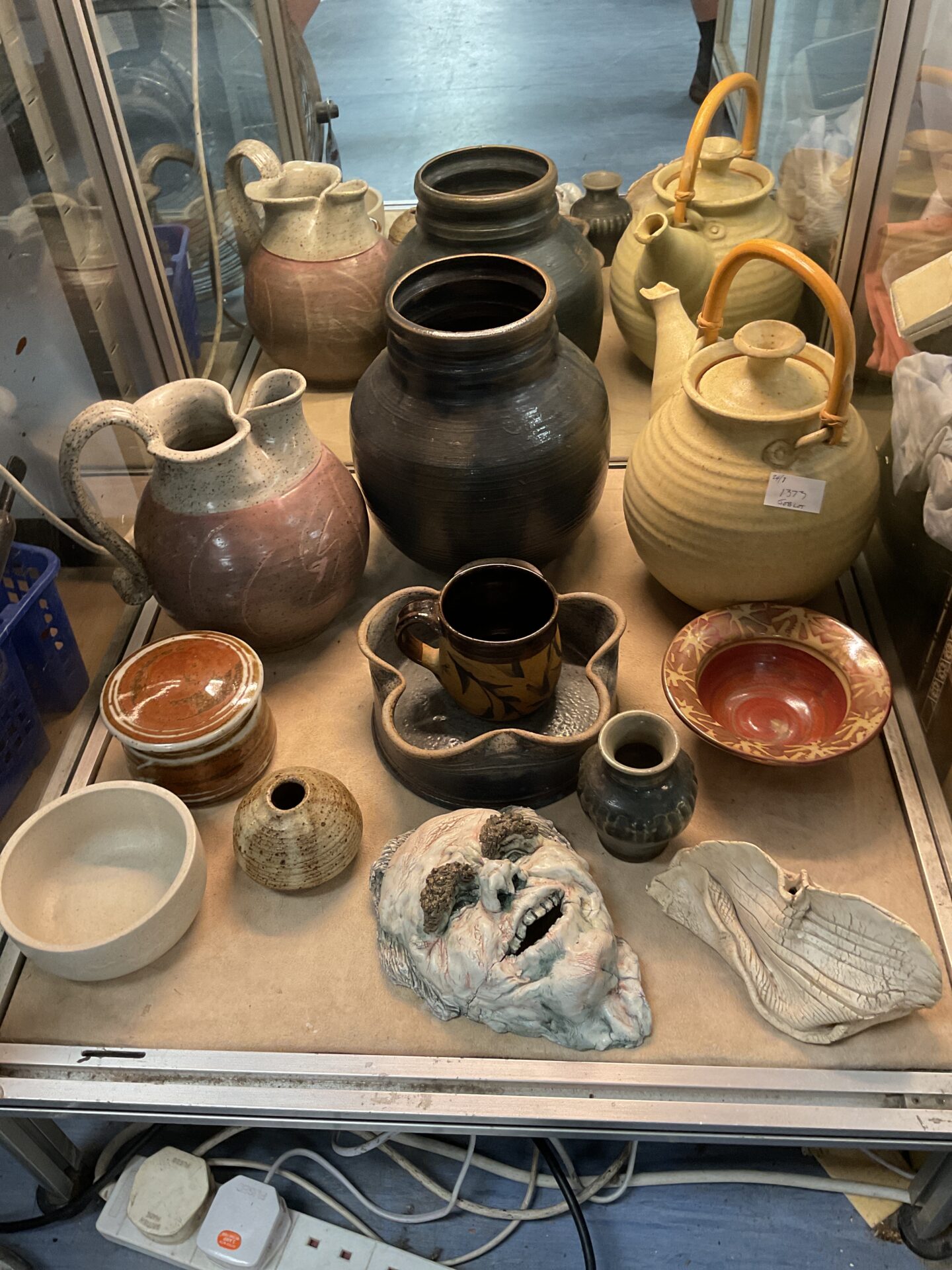 853 Collection of mixed studio pottery